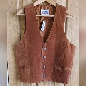 Brown Suede Vest for Men